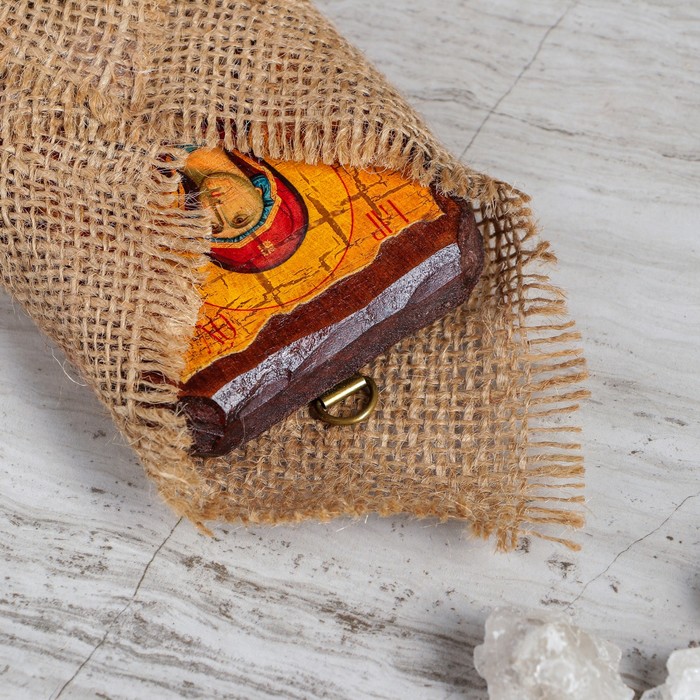 Икона под старину карманная "Иверская Пресвятая Богородица", 7х10 см