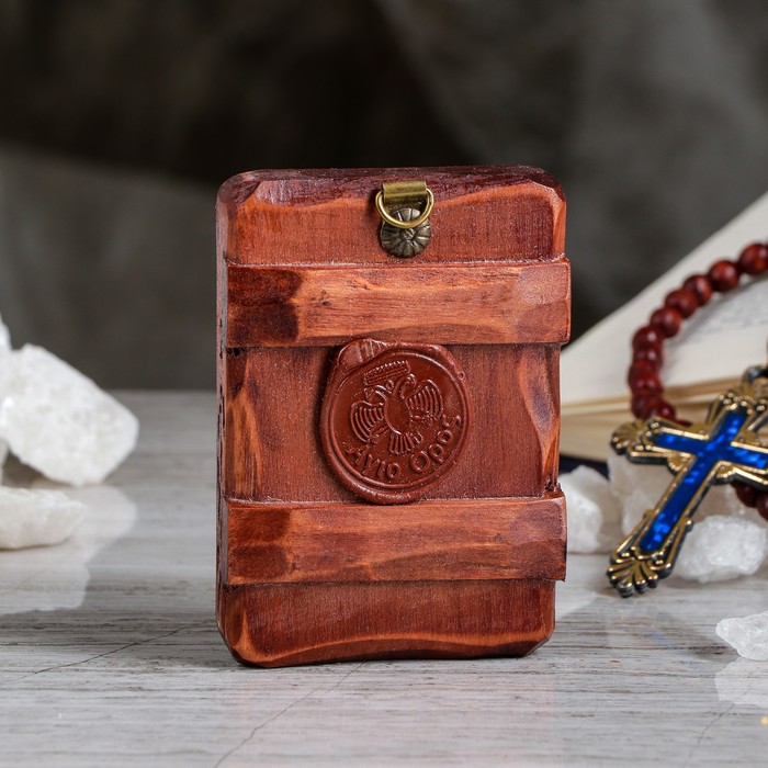 Икона под старину карманная "Неупиваемая чаша", 7х10 см