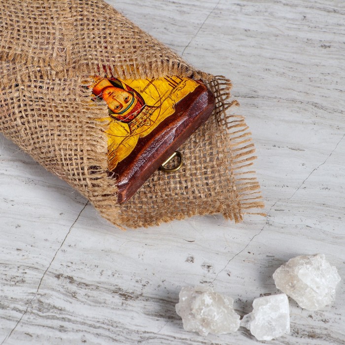 Икона под старину карманная "Неупиваемая чаша", 7х10 см