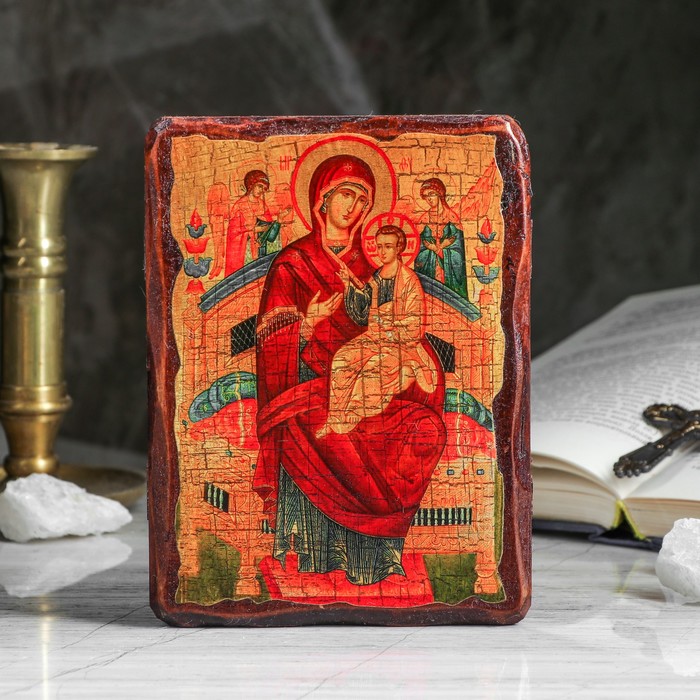 Икона под старину "Всецарица", 13х17 см