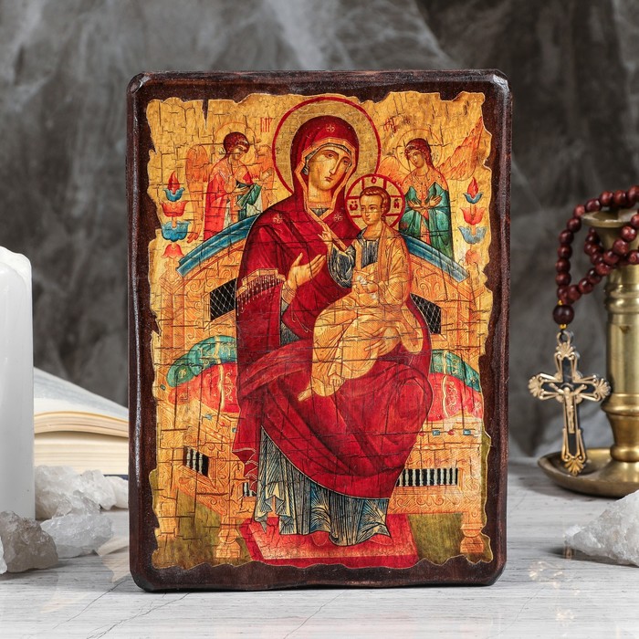 Икона под старину "Всецарица", 17х23 см