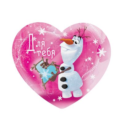 Открытка-валентинка"Для тебя" Олаф, 7х6см