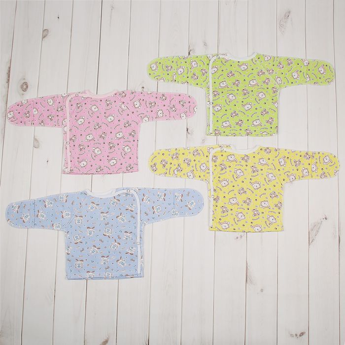 Распашонка на кнопке, 02114-14, цвет МИКС, рост 68 см