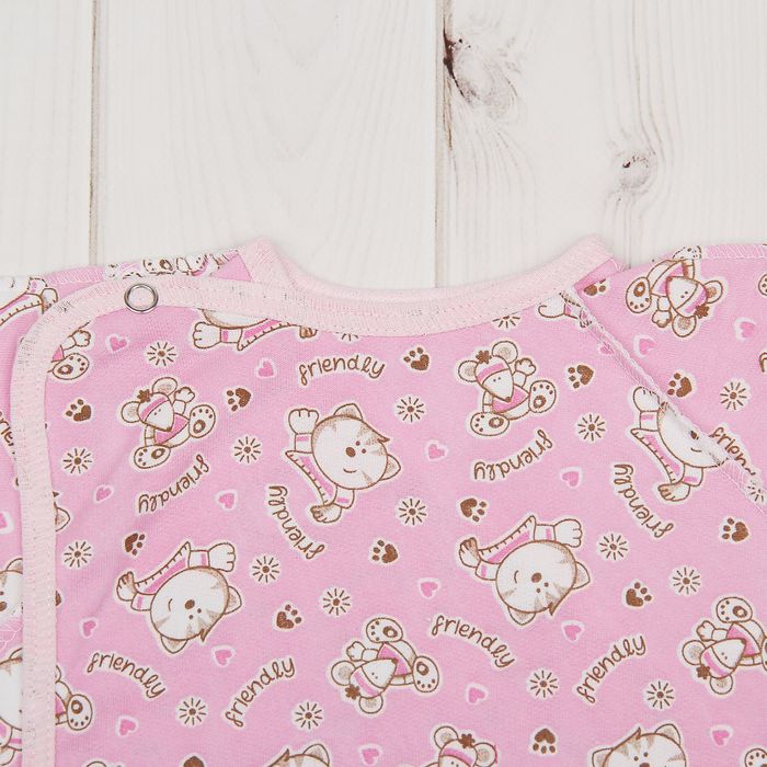 Распашонка на кнопке, 02114-14, цвет МИКС, рост 68 см