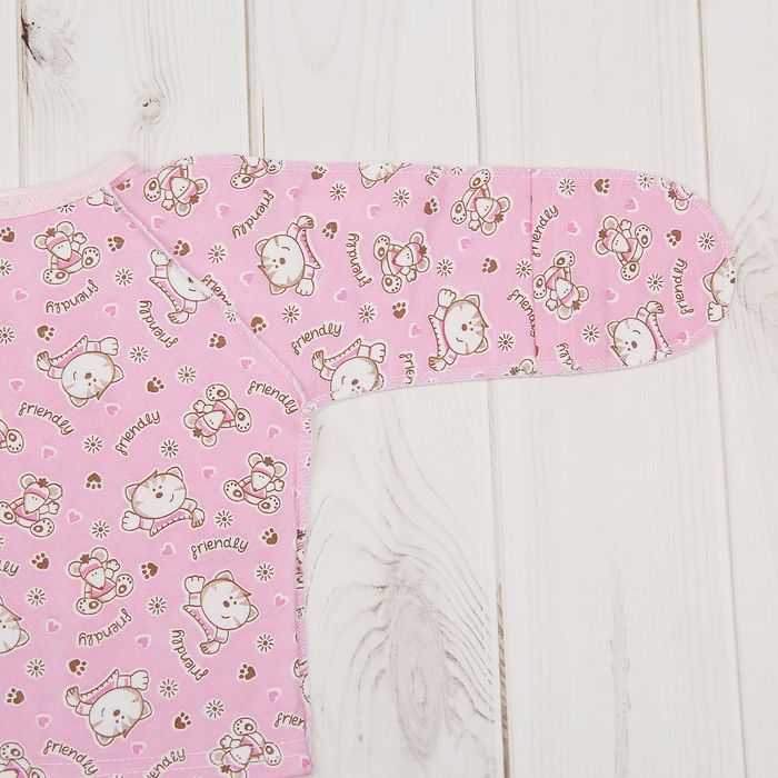 Распашонка на кнопке, 02114-14, цвет МИКС, рост 68 см