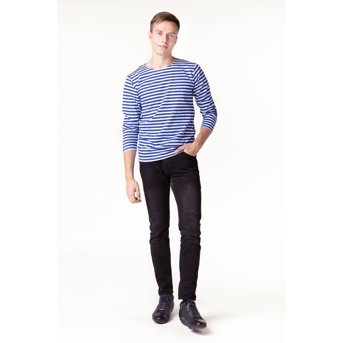 Тельняшка мужская синяя, размер 54