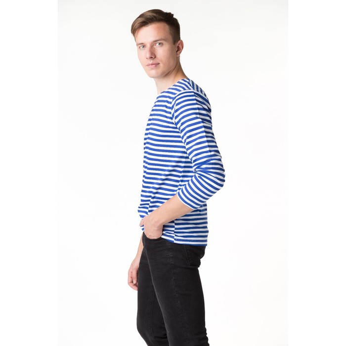 Тельняшка мужская синяя, размер 56