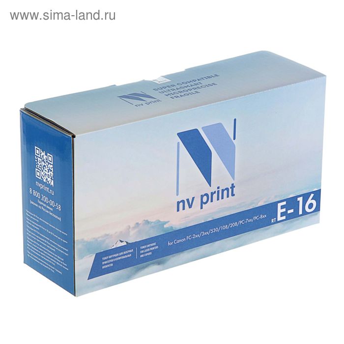 

Картридж NV PRINT E-16 для Canon FC-2xx/3xx/530/108/208/PC-7xx/PC-8xx (2000k), черный