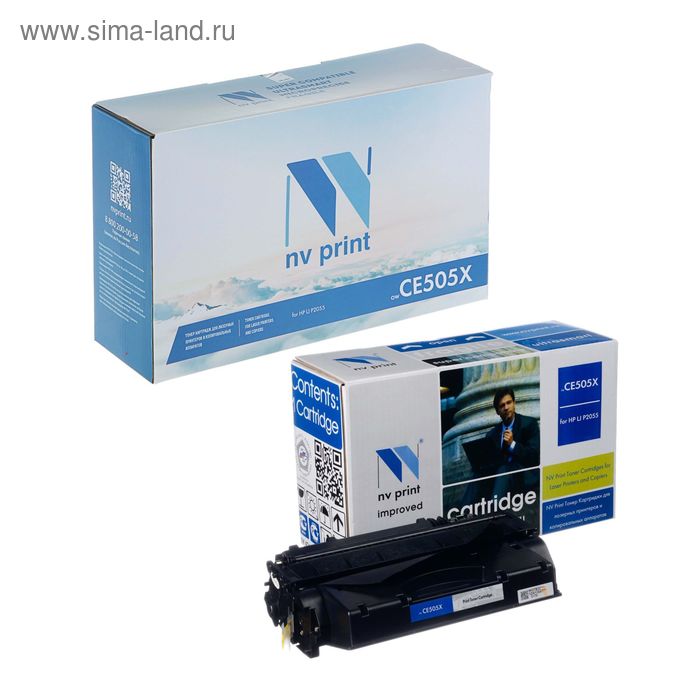 Картридж NV PRINT CE505X для HP LaserJet P2055/2055d/2055dn (6500k), черный картридж nv print cf280x ce505x 6900стр черный