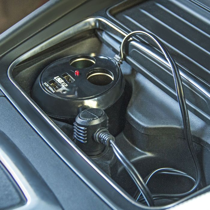 Разветвитель прикуривателя TORSO, в подстаканник, 2 гнезда + 2 USB, 12/24 В