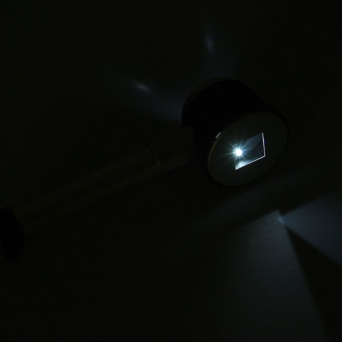 Лупа 10х, LED, ручка хромированная, 2 АА, 5.5х17.5 см