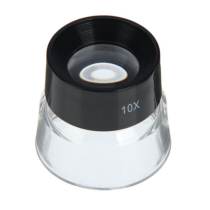 Лупа 10х, d=6 см, слайдовая, 14 см