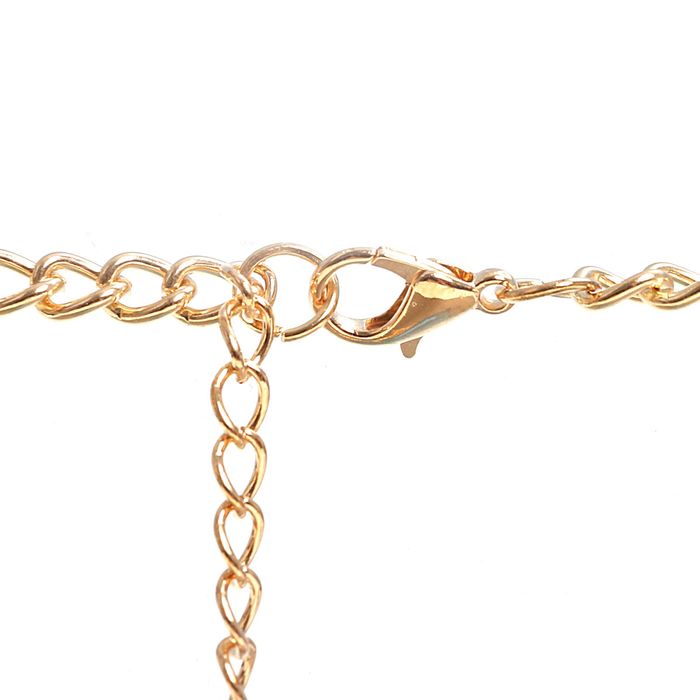 Колье "Жемчужный каскад" овалы, цвет белый в золоте