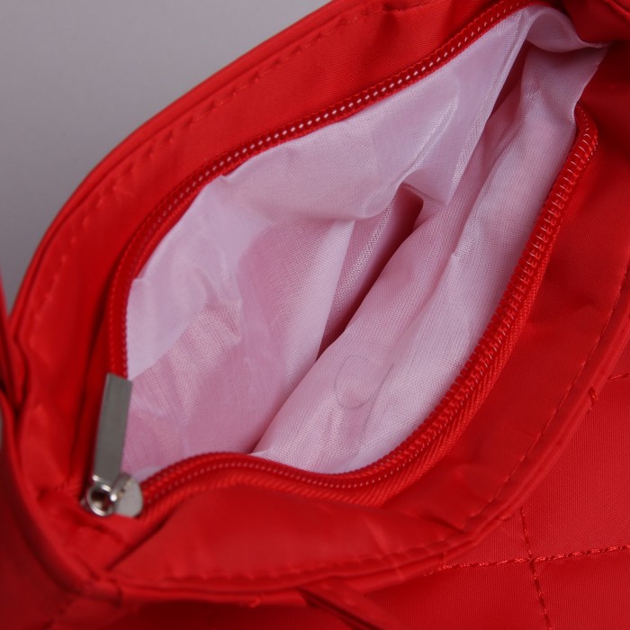 Сумка детская на молнии "Ника", 1 отдел, цвет красный