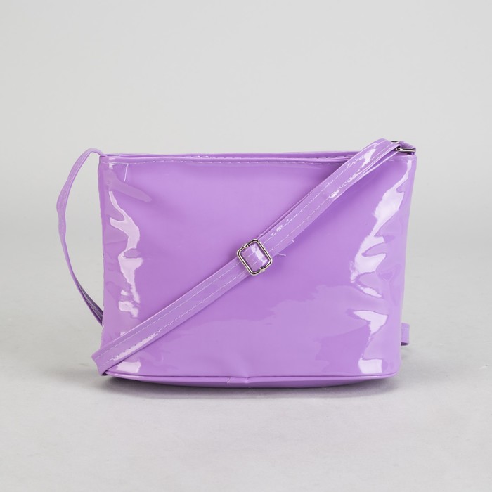 Сумка детская на молнии "Кира", 1 отдел, длинный ремень, цвет сиреневый