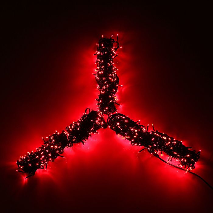 Гирлянда "Клип лайт(Спайдер)" улич. УМС, компл. 3х20 м, Н.Т., LED-600-24В,с транс., контр. 8 р.,КРАС