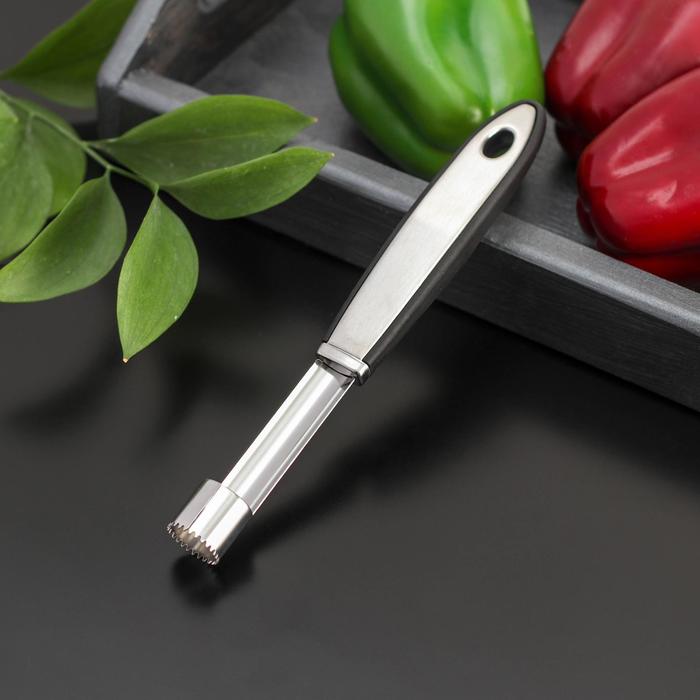 Нож для сердцевины Доляна Blade, 21 см, ручка soft-touch, цвет чёрный половник доляна глэйд 34 см ручка soft touch цвет чёрный