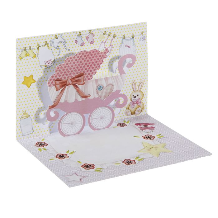 Набор по созданию поп-ап открытки "С рождением доченьки!", 16 х 24 см