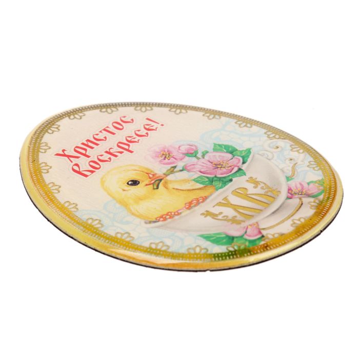 Магнит на открытке "Христос Воскресе! Цыплята"