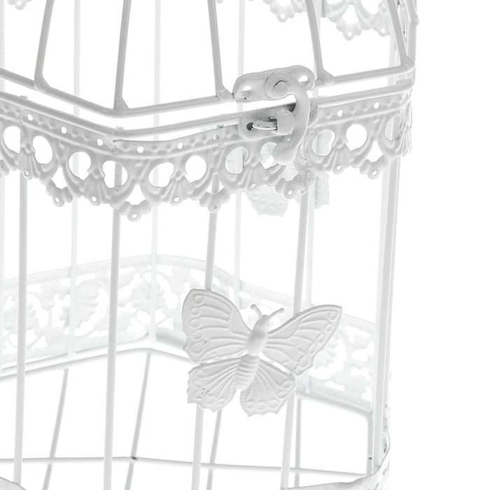 Клетка шестиугольная "Бабочки", 18х30см, белая