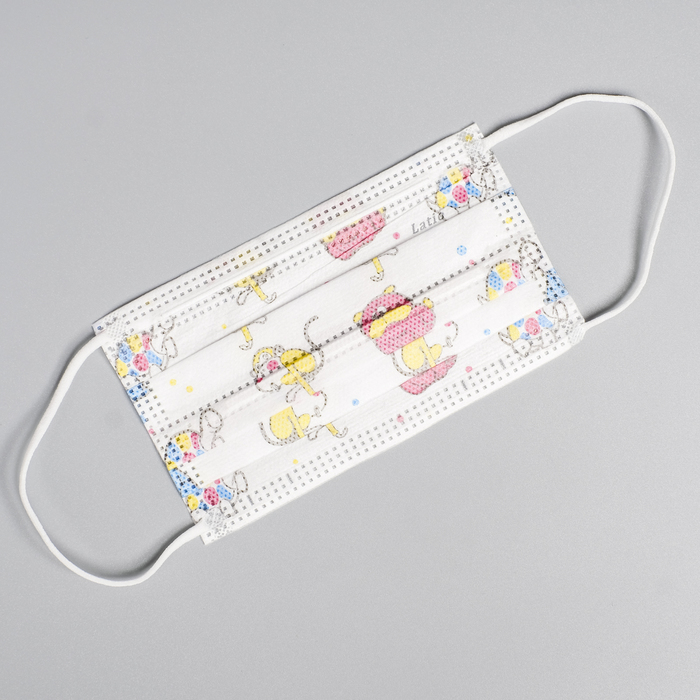 Маска медицинская детская Latio MF с рисунком звери, 10 шт/уп.