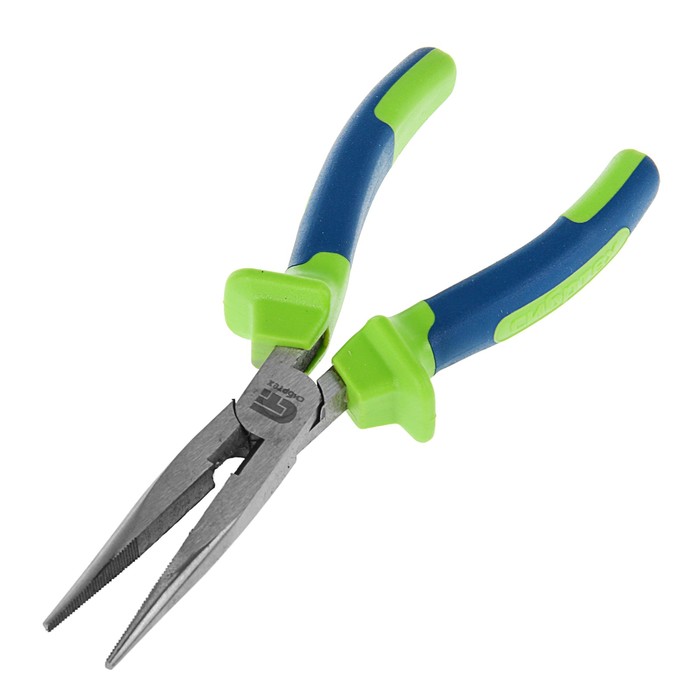 Длинногубцы прямые "СИБРТЕХ",180 мм, двухкомпонентные рукоятки