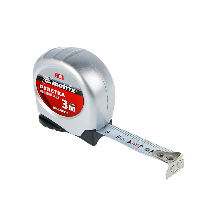 Рулетка MATRIX Magnetic, 3 м х 16 мм, магнитный зацеп