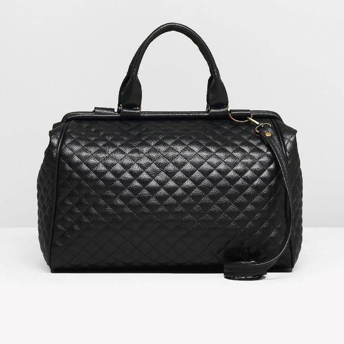 Сумка женская на молнии, 1 отдел, наружный карман, длинный ремень, цвет чёрный