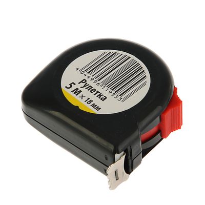 Рулетка 5 м х 18 мм, пластиковый корпус