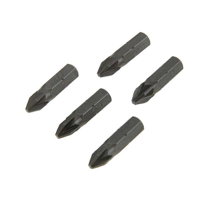 Набор бит "СИБРТЕХ", PZ2x25, сталь CrMo, 5 шт