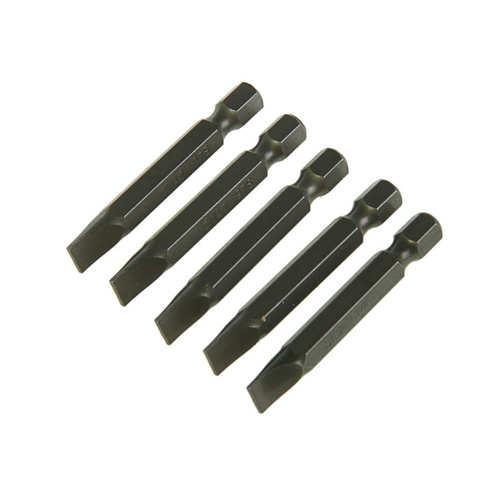 Набор бит "СИБРТЕХ", SL6x50, сталь CrMo, 5 шт