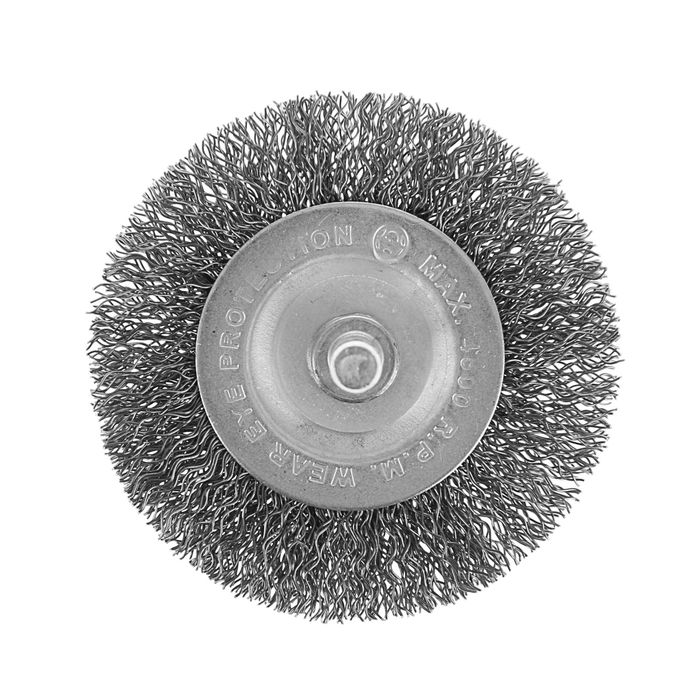 Щетка для дрели ""СИБРТЕХ"", 60 мм, плоская со шпилькой, витая проволока