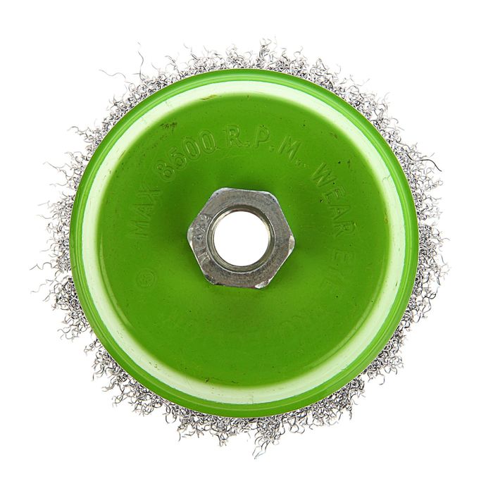 Щетка для УШМ "СИБРТЕХ", 100 мм, М14, "чашка", витая проволока