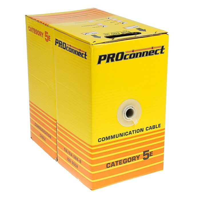Кабель PROconnect UTP, 4 пары, 24 AWG, CAT5e, 305 м, CCA, 01-0043-3