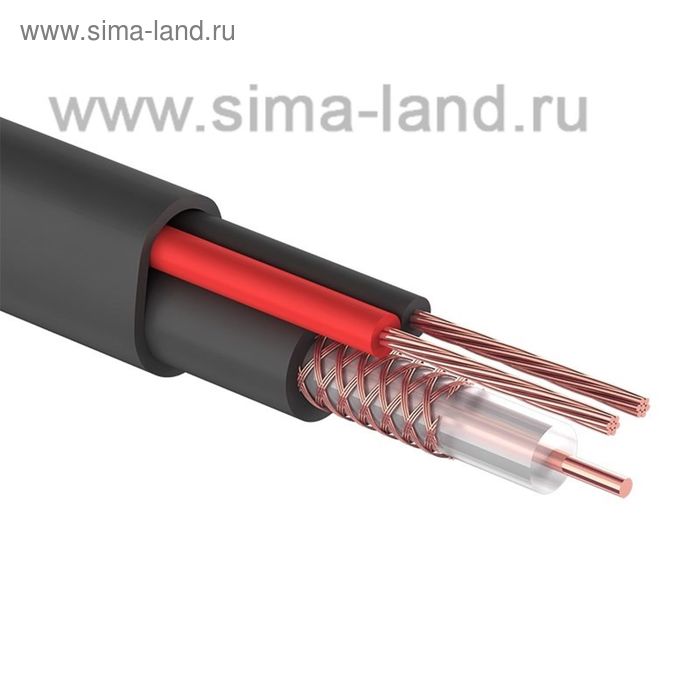 

Кабель для видеонаблюдения PROconnect КВК-П-2, 2х0,75мм², CCA, 200 м, черный, внешний, 01-4109 189