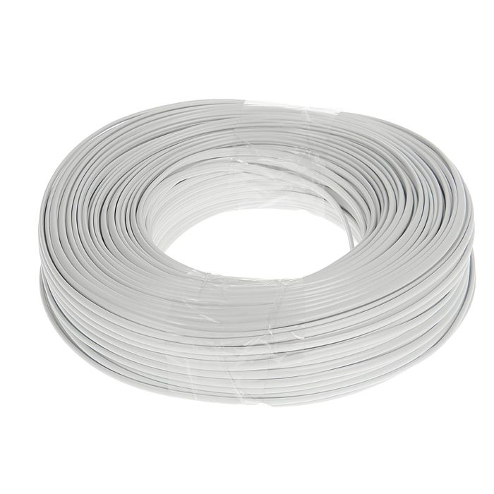 Кабель телефонный REXANT 2 жилы, CCA, 100 м, белый, 01-5001-3