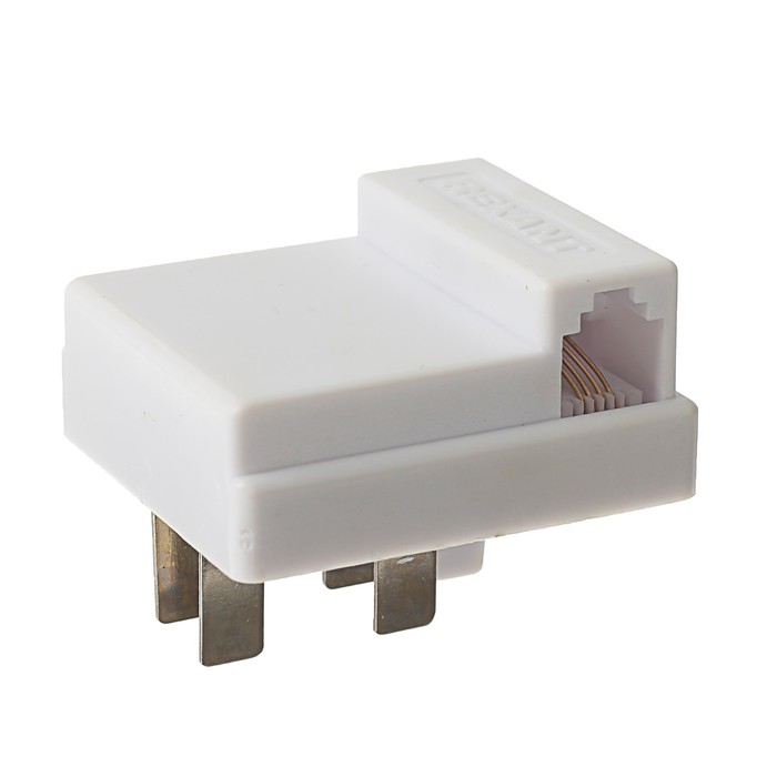 Универсальная телефонная вилка REXANT, белая, 03-0012