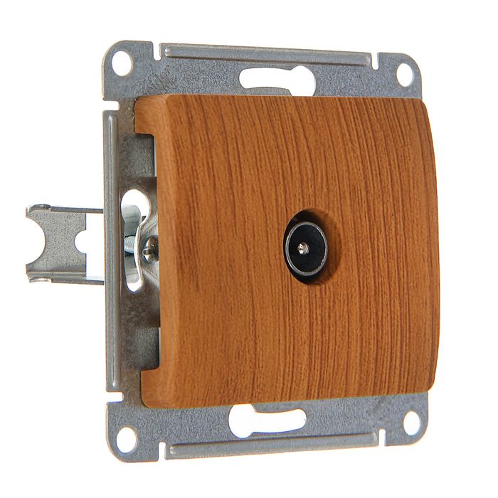 Розетка телевизионная "Glossa" SchE GSL000591, скрытая, оконечная, 1DB, цвет дуб