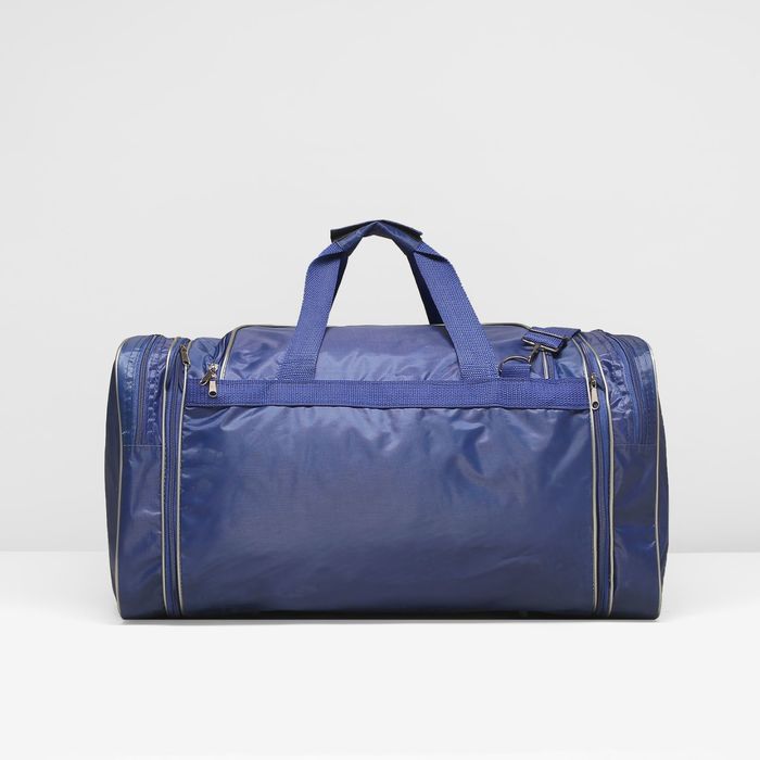 Сумка дорожная, 1 отдел на молнии, 3 наружных кармана, цвет синий