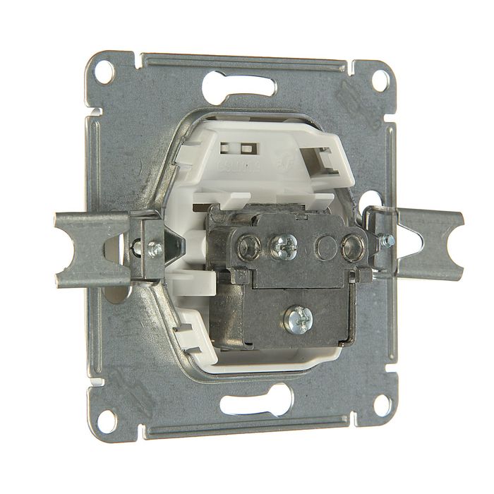 Розетка телевизионная "Glossa" SchE GSL000391, скрытая, оконечная, 1DB, цвет алюминий