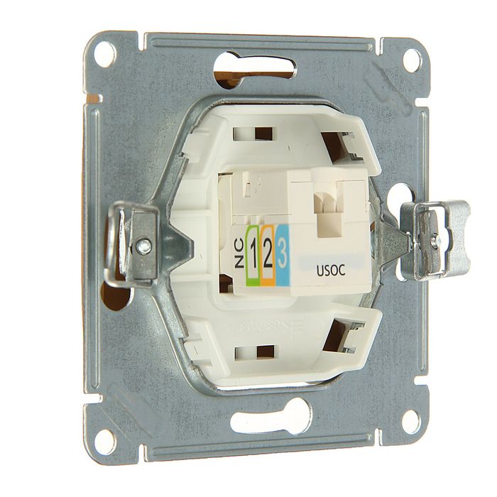 Розетка телефонная "Glossa" SchE GSL000581T, RJ11, одноместная, скрытая, цвет дуб