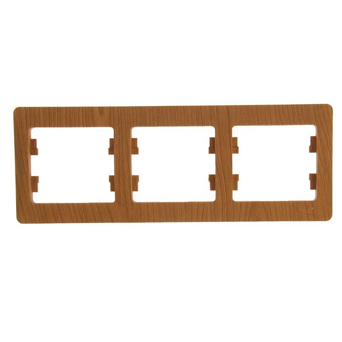 Рамка "Glossa" SchE GSL000503, трехместная, горизонтальная, цвет дуб