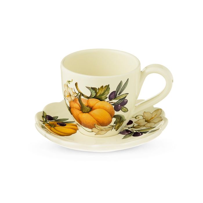 Чашка с блюдцем "Тыква"