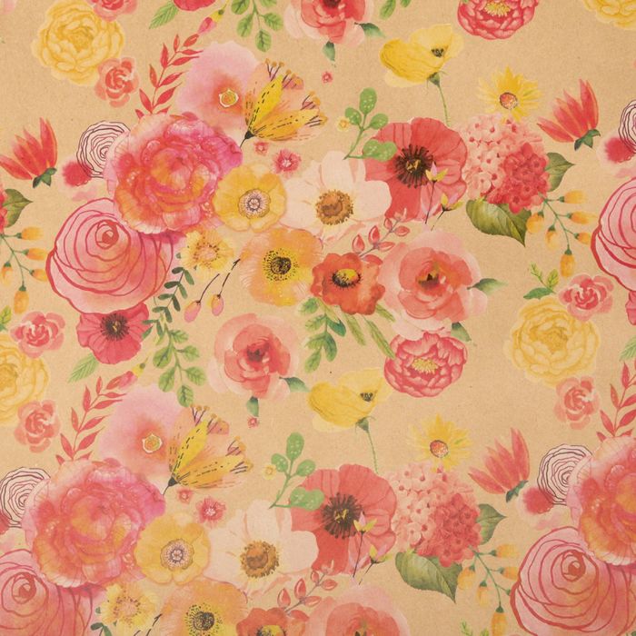 Бумага упаковочная крафтовая «Солнца и тепла», 50 × 70 см