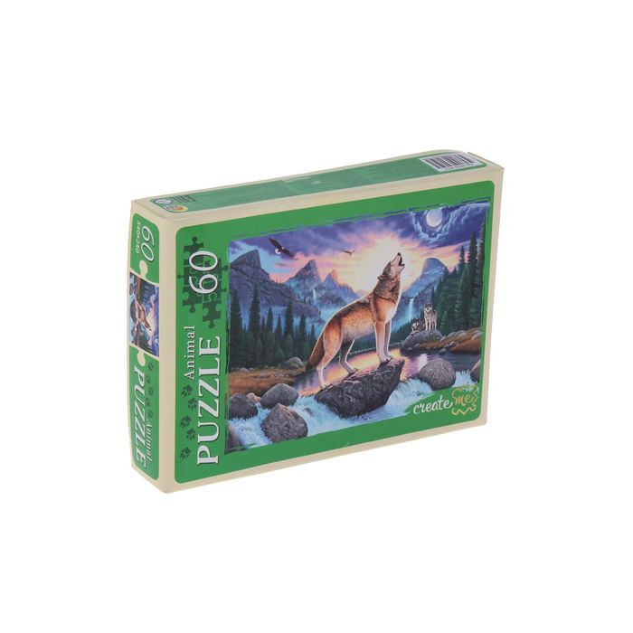 Пазлы "Волк у реки", 60 элементов