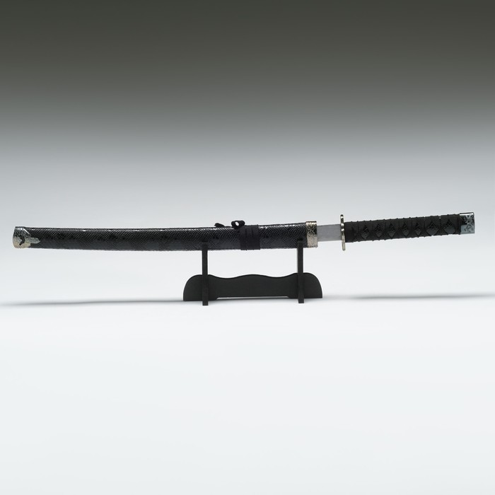 Сувенирное оружие «Катана», чёрные ножны под змеиную кожу, 70 см