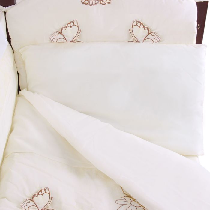 Комплект в кроватку "Бабочки" (7 предметов), цвет бежевый 45