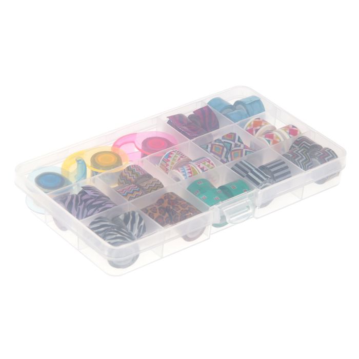 Клейкая лента декоративная с держателями (набор 39 шт) ширина 1,2 см длина 2,8 метра