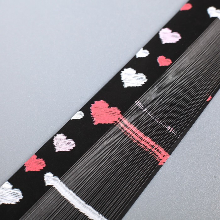 Полоски для квиллинга "Сердца" (набор 50 полосок) МИКС ширина 1,2 см длина 25 см