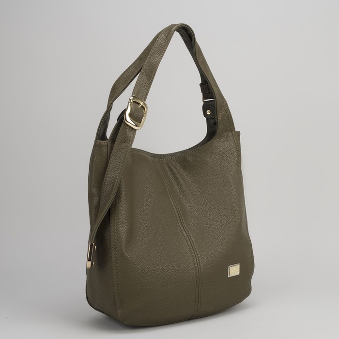 Сумка женская на молнии, 1 отдел с перегородкой, наружный карман, цвет олива